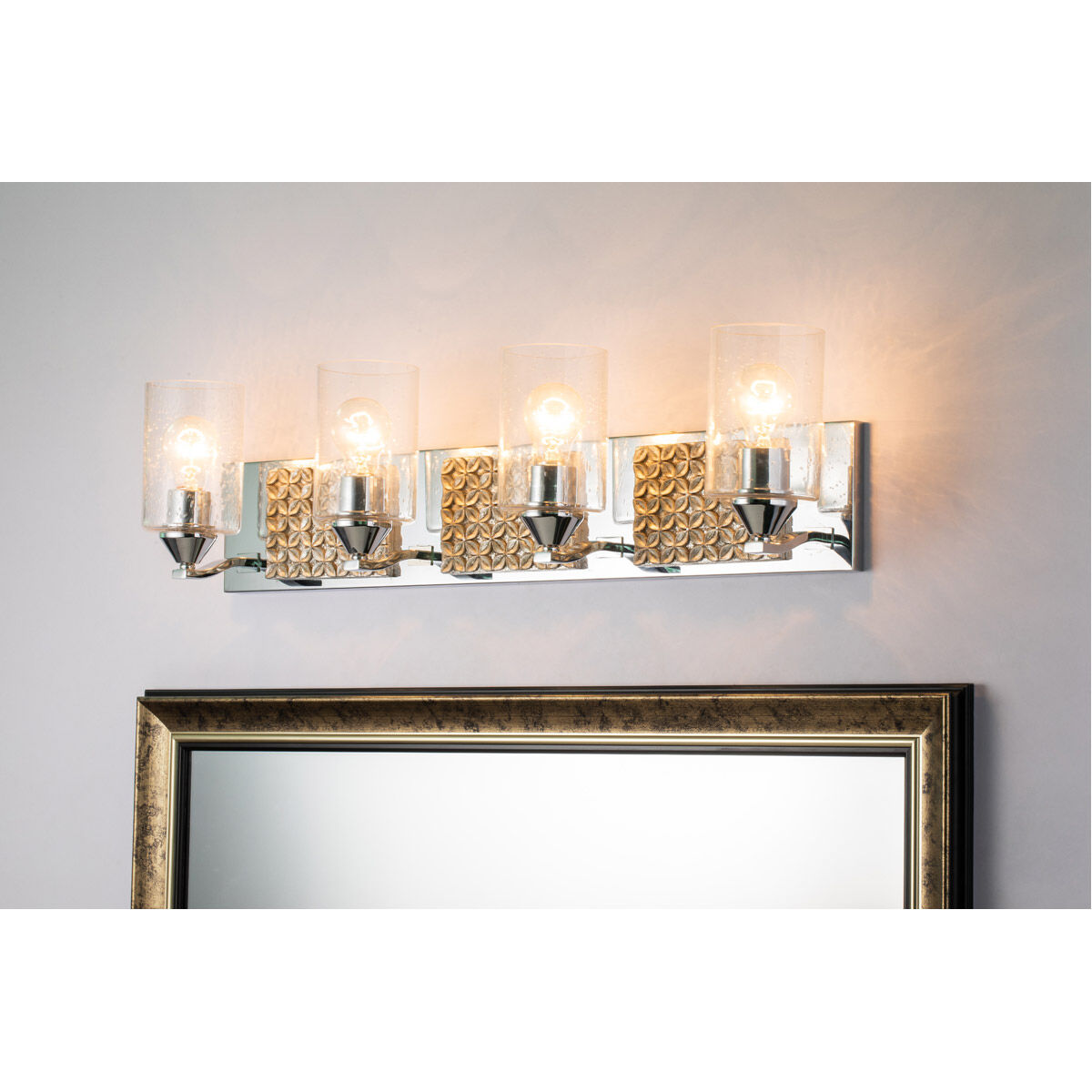 Arcadia 4 Light 31 inch PC Bath Light Wall Light in Polished Chrome